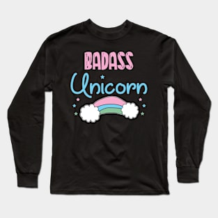 Bad Rainbow Unicorn Long Sleeve T-Shirt